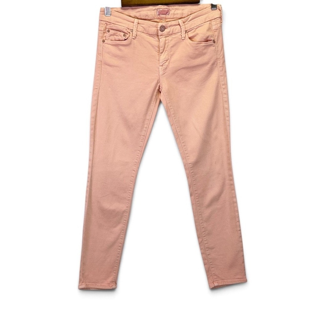 Mother The Looker Crop Jean Featherweight POP! Pink Womens Size 27 2151-11